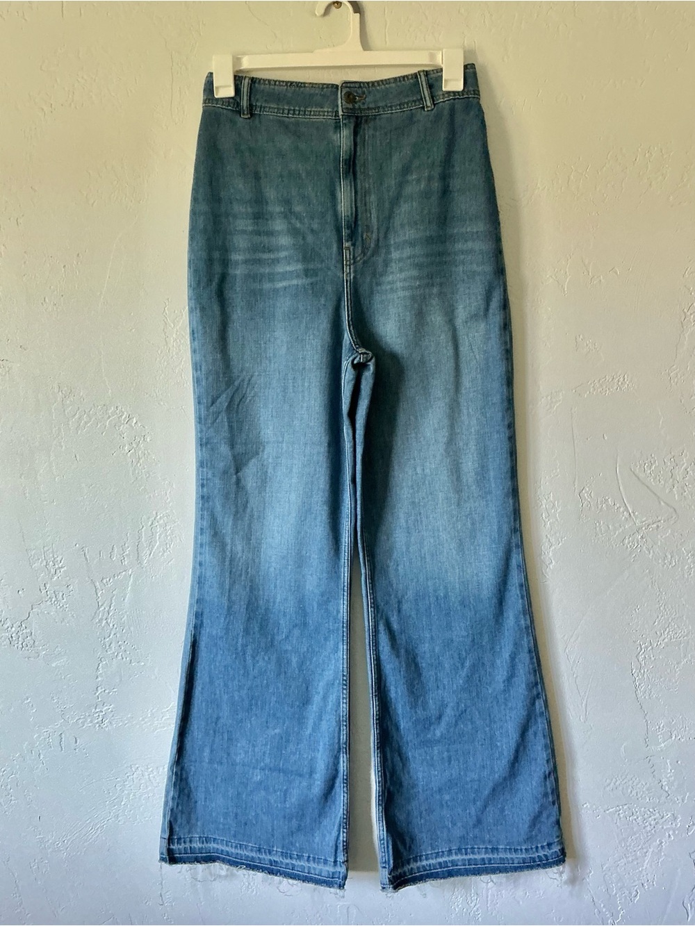 We the Free High-Rise Blue Wide-Leg Jeans